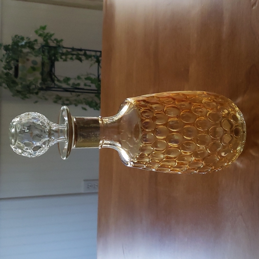 Old Forrester Vintage Gold Iridescent with labels Carnival Glass Thumbprint - Picture 2 of 4